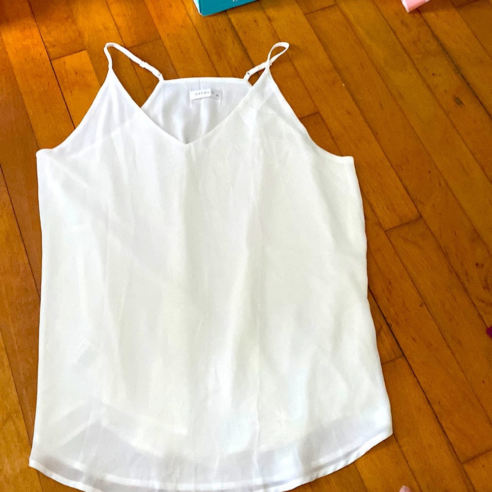 Flowy white tank top